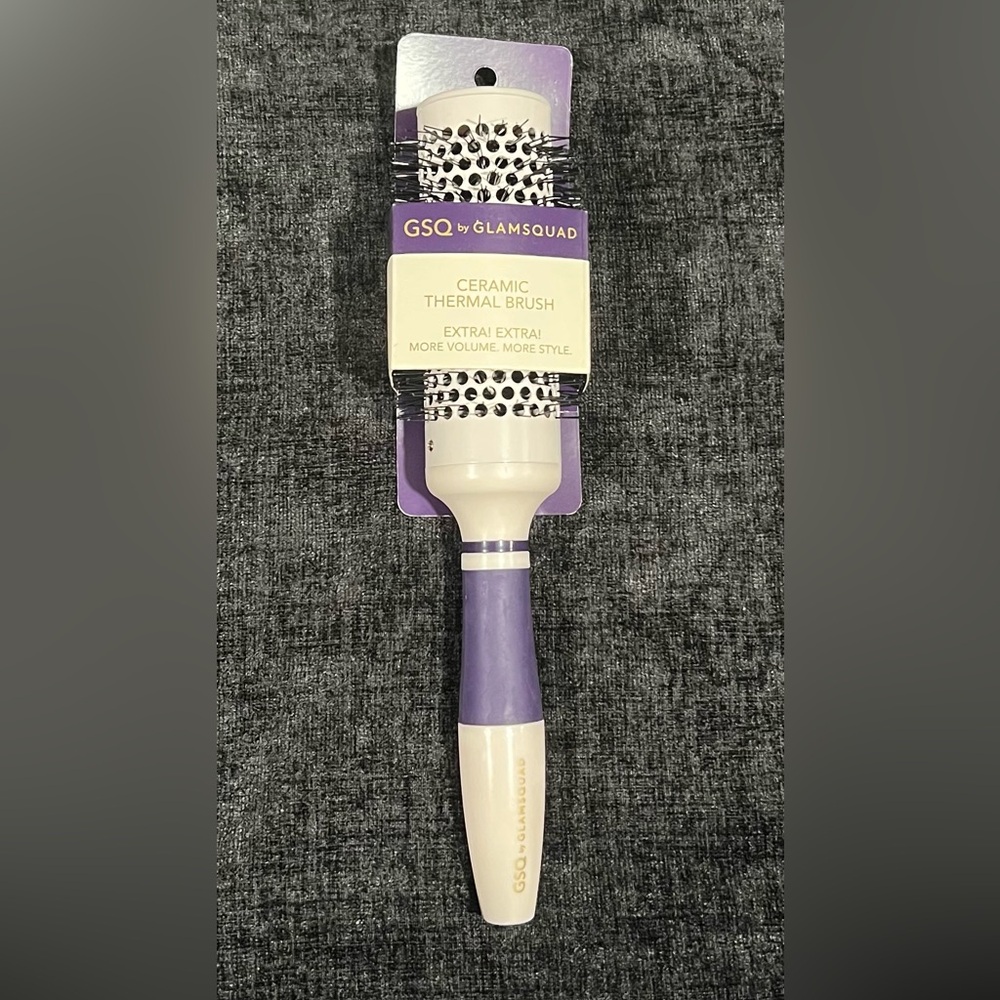 GSQ by GLAMSQUAD Purple and White Ceramic Thermal Brush